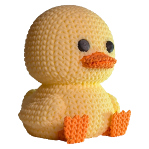 3D-gedruckte Deko-Ente in Strickoptik