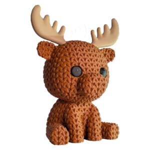 3D-gedruckter Deko-Hirsch in Strickoptik