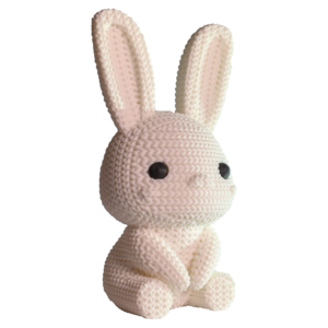 3D-gedruckter Deko-Hase in Strickoptik